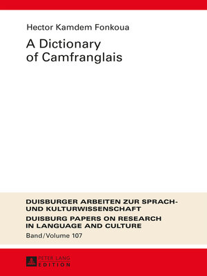 cover image of A Dictionary of Camfranglais